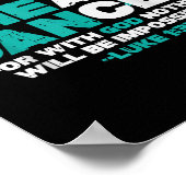 Er kann Krebs Gott Ovarialkrebs Bewusstsein Ch Poster (Ecke)