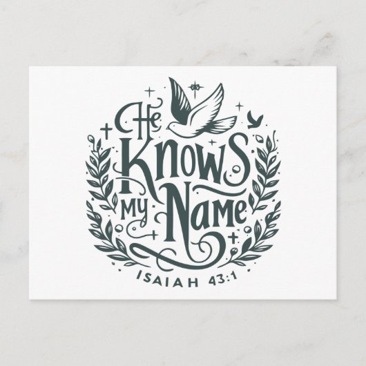 Er kennt meinen Namen Postkarte (Vorderseite)