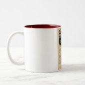 Er kletterte die Treppe… die Keks-Fass-Tasse Zweifarbige Tasse (Links)