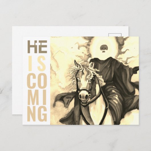 ER KOMMT POSTKARTE (Vorne/Hinten)