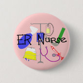 Er-Krankenschwester-Ausrüstungs-Entwurf Button (Vorderseite)