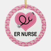 Er-Krankenschwester-Geschenk-Verzierung Keramik Ornament (Vorne)