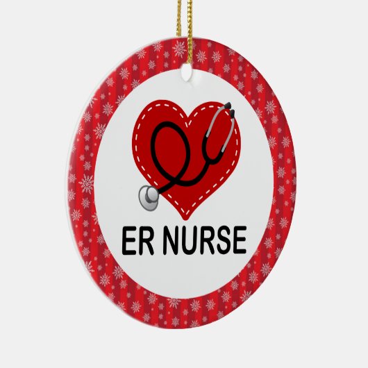 Er-Krankenschwester-Weihnachtsgeschenk-Verzierung Keramikornament (Rechts)