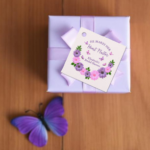 Er lässt ihr Herz flattern Schmetterling Brautpart Geschenkanhänger