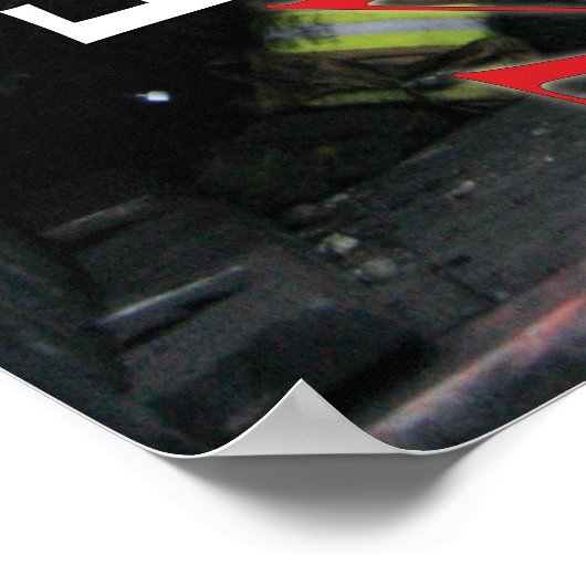 ER LEBT ES FIREFIGHTER POSTER (Ecke)