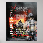 ER LEBT ES FIREFIGHTER POSTER (Vorne)