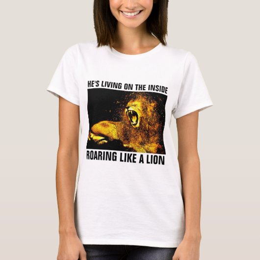 ER LEBT INNERHALB WIE EIN LION-T - SHIRT (Vorderseite)