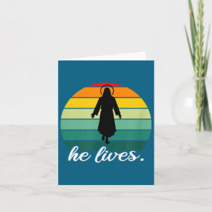 Er lebt Jesus Christus Auferstehung Glaubensdesign Karte