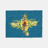 Er lebt Ostern Religiös Christlicher Glaube Design Fleecedecke (Vorderseite (Horizontal))