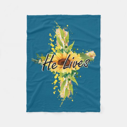Er lebt Ostern Religiös Christlicher Glaube Design Fleecedecke (Vorderseite)