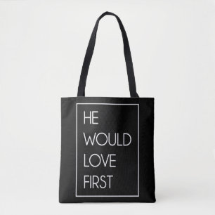 Er Liebe als Erster Niedlichen Christlichen Geburt Tasche