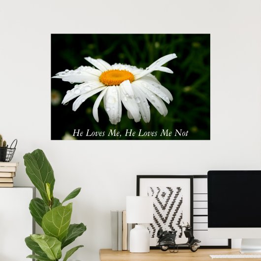 Er Liebe mich, er Liebe mich nicht Poster (Heimbüro)