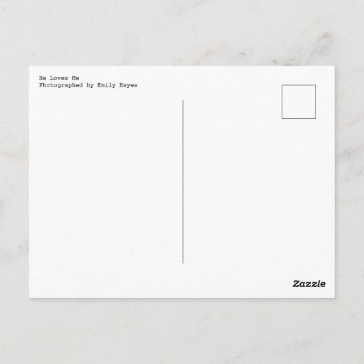 Er Liebe mich Postkarte (Rückseite)