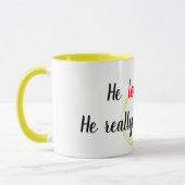 "Er Liebe mich" Verlobung Tasse (Links)