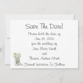 Er Liebe mir, das Datum zu heiraten Save The Date (Rückseite)