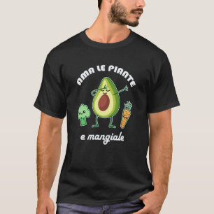 Er liebt Pflanzen und isst sie Vegan Vegetarische T-Shirt