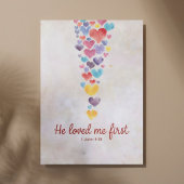 Er liebte mich zuerst - 1 John 4:19 Wasserfarbenhe Poster