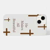 "Er macht alles schön" IPhone 14 Telefongehäuse iPhone Hülle (Rückseite (Horizontal))