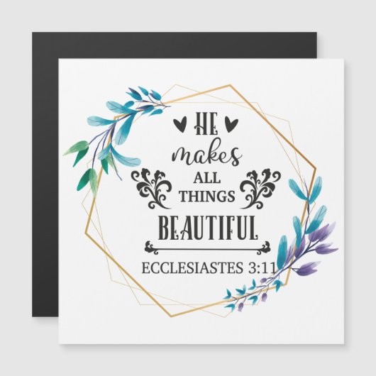 Er macht alles schön magnetkarte (Vorne/Hinten)