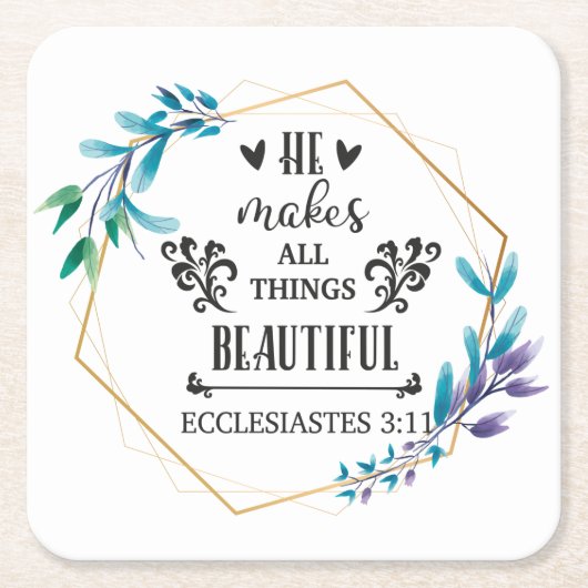 Er macht alles schön rechteckiger pappuntersetzer (Vorderseite)