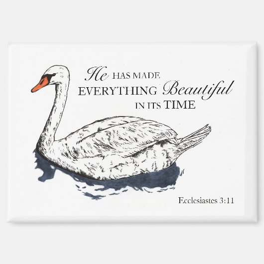 Er macht alles schöne Bibel Verse Magnet (Vorderseite)