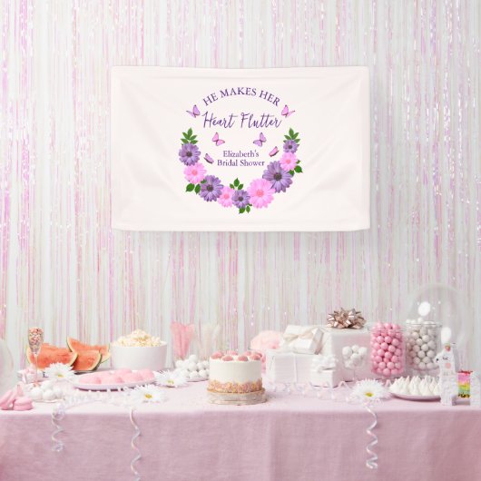 Er macht ihr Herz-Flattern-Brautparty Banner (Party)