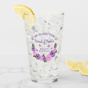 Er macht ihr Herz-Flattern-Brautparty Glas