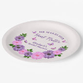 Er macht ihr Herz-Flattern-Brautparty Pappteller (Schrägansicht)