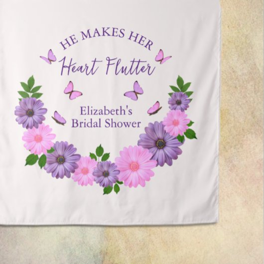Er macht ihr Herz-Flattern-Brautparty Wandteppich