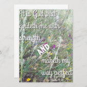 Er macht meinen Weg perfekt - Kunstkarte der Schri Einladung (Vorne/Hinten)