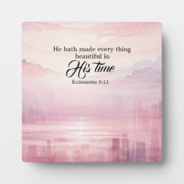 "Er machte alles schön" Wasserfarbe Sonnenuntergan Fotoplatte