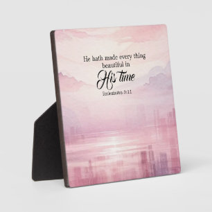 "Er machte alles schön" Wasserfarbe Sonnenuntergan Fotoplatte