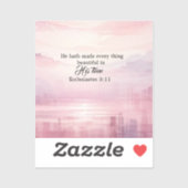 Er machte alles schöne Aquarell Sonnenuntergang Aufkleber (Blatt)