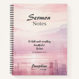 Er machte alles schöne Aquarell Sonnenuntergang Notizblock