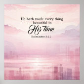 "Er machte alles Schöne Wasserfarbe" Sonnenunterga Poster (Vorne)