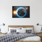 Er machte die Erde: Gott & Schöpfung Verse Leinwanddruck (Insitu (Schlafzimmer))