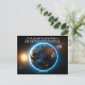 Er machte die Erde: Gott & Schöpfung Verse Postkarte (Stehend Vorderseite)