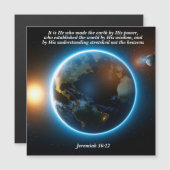 Er machte die Erde: Schöpferverse-Magnet Magnetkarte (Vorne/Hinten)