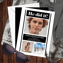 Er machte es einfach Minimalistischen BW-Abschluss Ankündigung