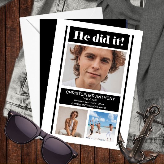 Er machte es einfach Minimalistischen BW-Abschluss Ankündigung