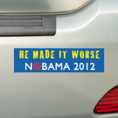 Er machte es schlechteres NOBAMA 2012 Autoaufkleber (Auf Auto)