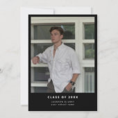 Er machte Skriptsprache Minimal Foto Graduation Pa Einladung (Rückseite)