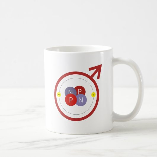 Er-Man-Helium-Atom-Aussenseiter-lustiges Logo Kaffeetasse (Rechts)