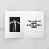 ER MESSIERTE - BELATIERTE GEBURTSKARTE DANKESKARTE (Innenseite)