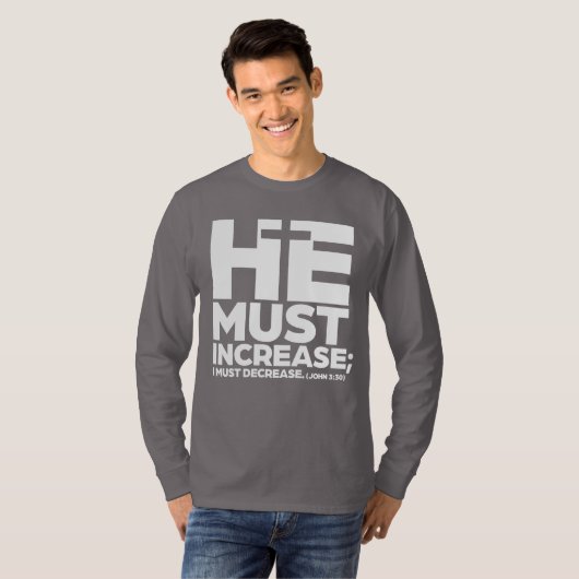 Er muss steigen (weiß) T-Shirt (Vorne ganz)