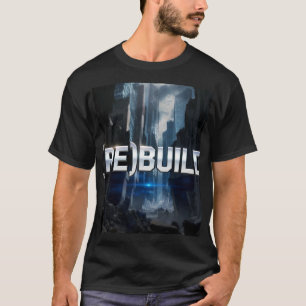 (ER)NEUERN - Chrome-Text Stadt Ruinen Motivations T-Shirt