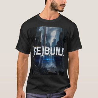 (ER)NEUERN - Chrome-Text Stadt Ruinen Motivations T-Shirt