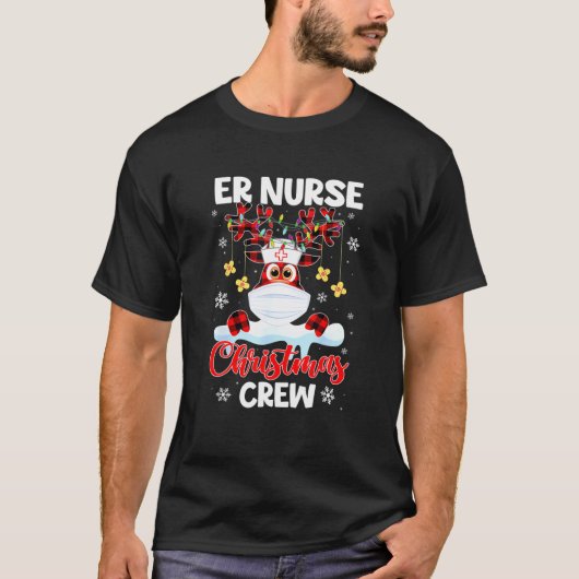 ER NurChristmas Crew ICU Nursing Squad Emergenc T-Shirt (Vorderseite)