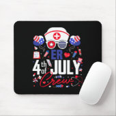 Er Nurse 4. Juli Crew Unabhängigkeitstag Patriot Mousepad (Mit Mouse)