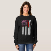 Er Nurse American Flag Herz Sweatshirt (Vorne ganz)